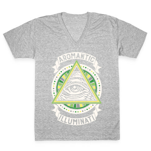 Aromantic Illuminati V-Neck Tee Shirt