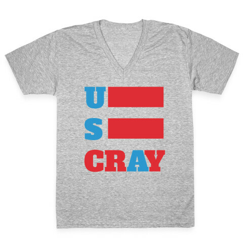 U S Cray V-Neck Tee Shirt