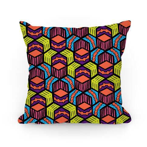 Tribal Doodle Pattern Pillow