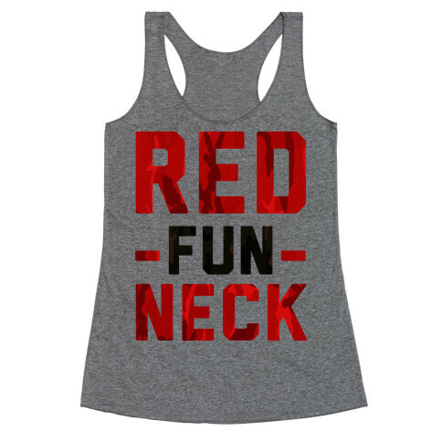 Red Fun Neck Racerback Tank Top