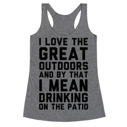 I Love The Great Outdoors Racerback Tank Top