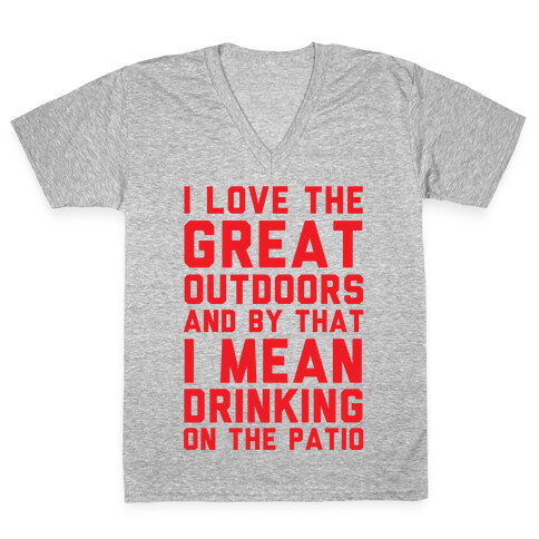 I Love The Great Outdoors V-Neck Tee Shirt
