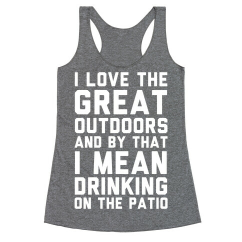 I Love The Great Outdoors Racerback Tank Top