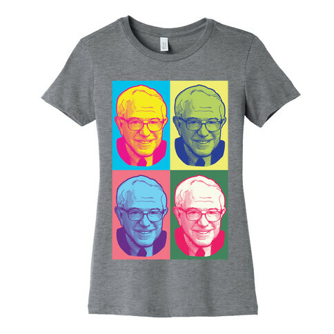 Pop Art Bernie Sanders Womens T-Shirt