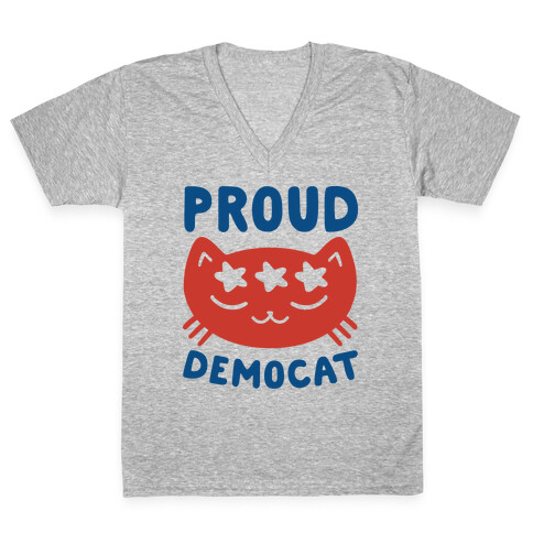 Proud Democat V-Neck Tee Shirt