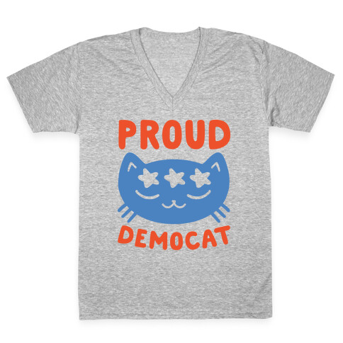Proud Democat V-Neck Tee Shirt