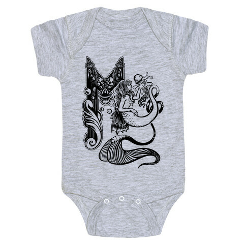 Illuminated M (Mermaid) Baby One-Piece