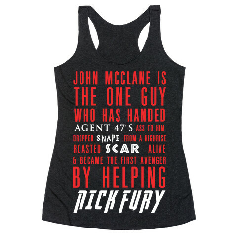 McClane Is ... Racerback Tank Top