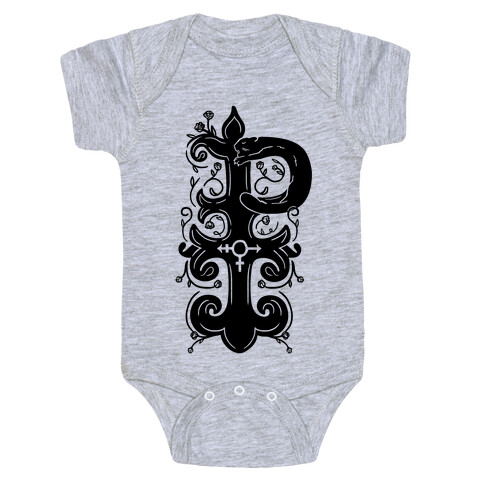 Pansexual Pride Monogram Baby One-Piece