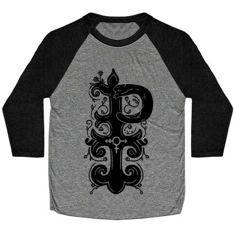 Pansexual Pride Monogram Baseball Tee