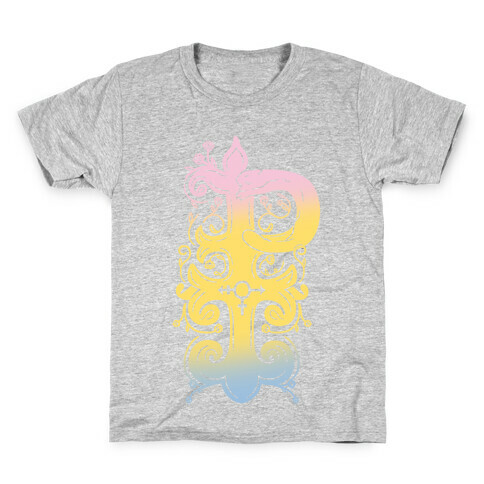 Pansexual Pride Monogram Kids T-Shirt