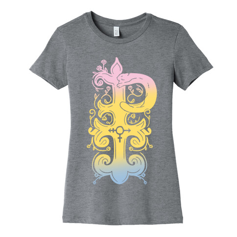 Pansexual Pride Monogram Womens T-Shirt