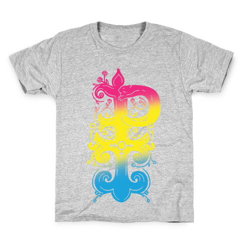 Pansexual Pride Monogram Kids T-Shirt