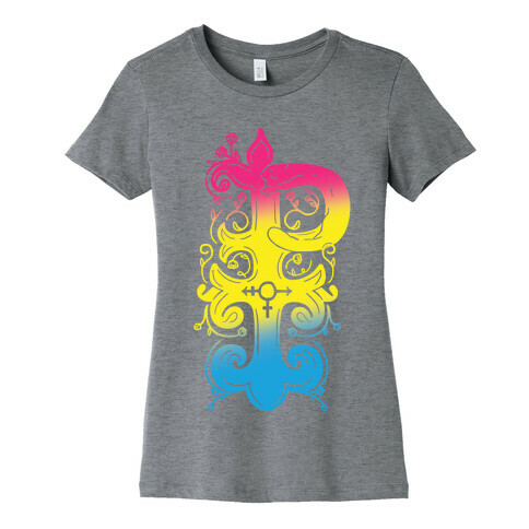 Pansexual Pride Monogram Womens T-Shirt