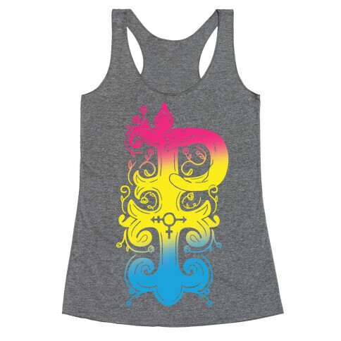 Pansexual Pride Monogram Racerback Tank Top