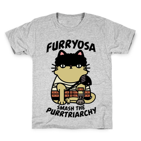 Furryosa Smash the Purrtriarchy Kids T-Shirt