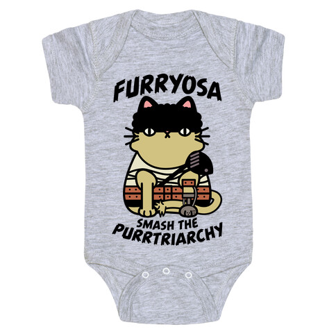 Furryosa Smash the Purrtriarchy Baby One-Piece