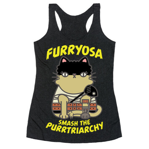 Furryosa Smash the Purrtriarchy Racerback Tank Top