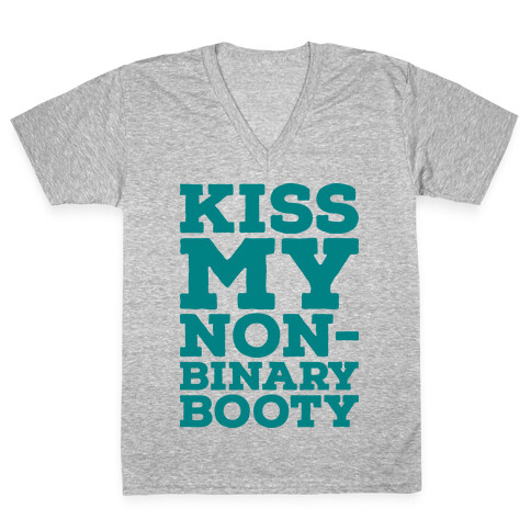 Kiss My Non-Binary Booty V-Neck Tee Shirt