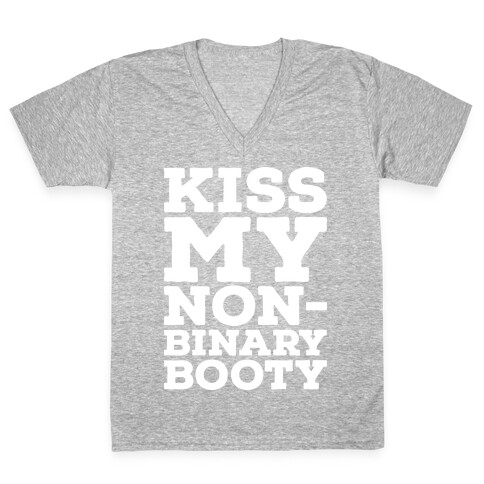 Kiss My Non-Binary Booty V-Neck Tee Shirt