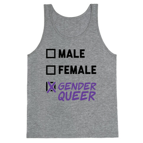 Genderqueer Checklist Tank Top