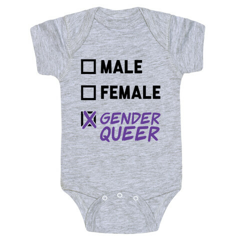 Genderqueer Checklist Baby One-Piece