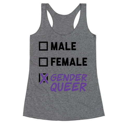 Genderqueer Checklist Racerback Tank Top