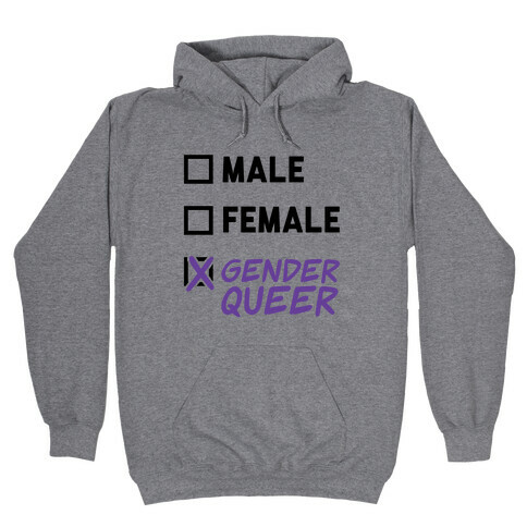 Genderqueer Checklist Hooded Sweatshirt