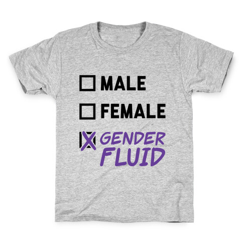Gender Fluid Checklist Kids T-Shirt