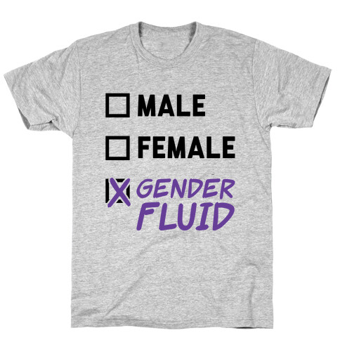 Gender Fluid Checklist T-Shirt