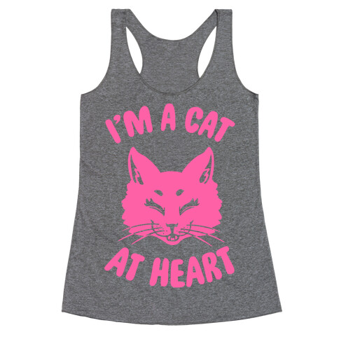 I'm a Cat at Heart Racerback Tank Top