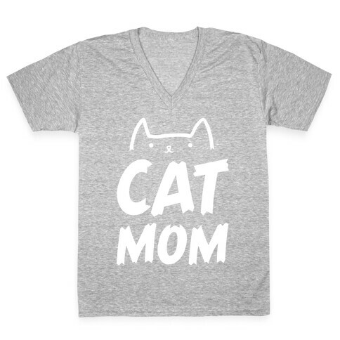 Cat Mom V-Neck Tee Shirt
