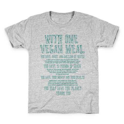 With One Vegan Meal Kids T-Shirt
