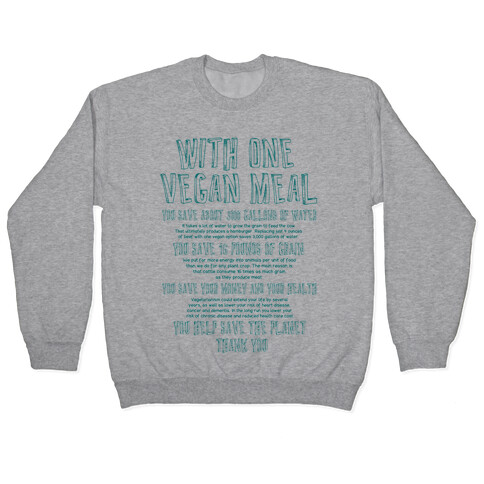 With One Vegan Meal Pullover