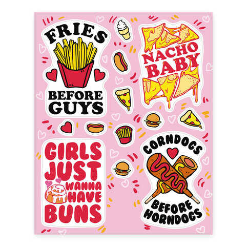 Feminist Food  Stickers and Decal Sheet