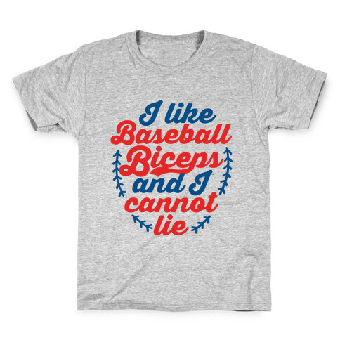 I Like Baseball Biceps and I Cannot Lie Kids T-Shirt