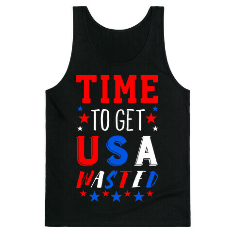 Time to Get USA Wasted Tank Top