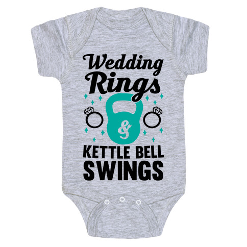 Wedding Rings & Kettle Bell Swings Baby One-Piece