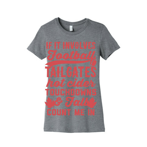 If It Involves Football Count Me In Womens T-Shirt
