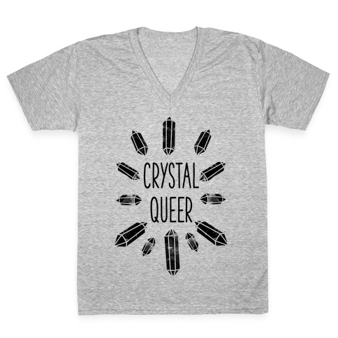 Crystal Queer V-Neck Tee Shirt
