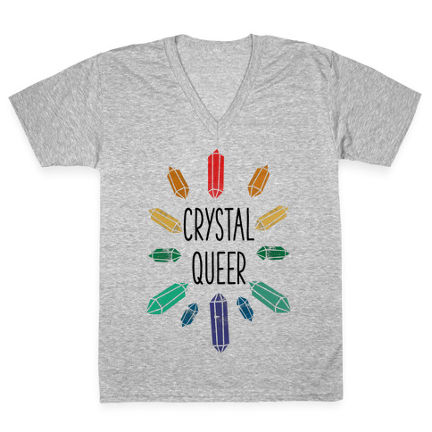 Crystal Queer V-Neck Tee Shirt