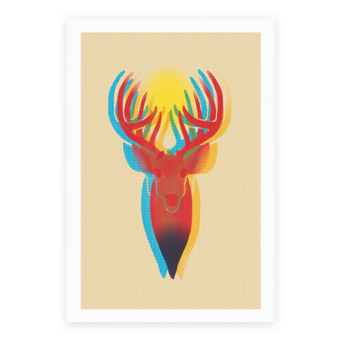 Pop Art Deer Head Poster