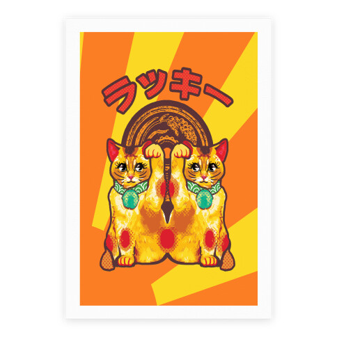 Lucky Cat Pop Art Poster