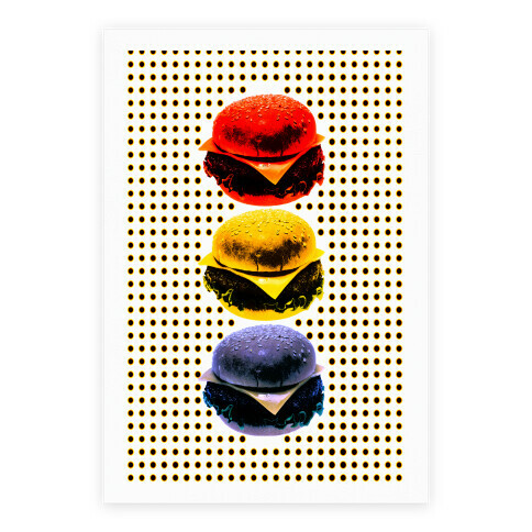 Primary Color Burgers Poster