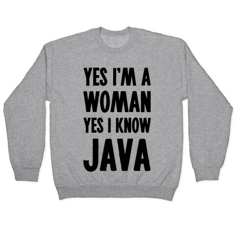 Yes I am a Woman Yes I Know Java Pullover