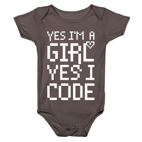Yes I'm A Girl Yes I Code Baby One-Piece