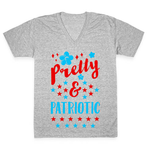 Pretty and Patriotic V-Neck Tee Shirt