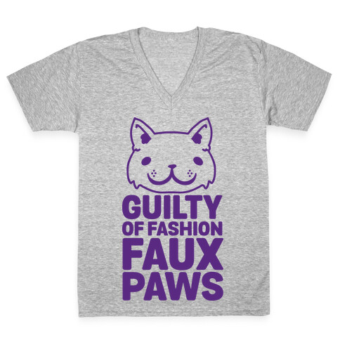 Guilty of Fashion Faux Paws V-Neck Tee Shirt