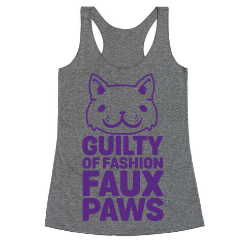 Guilty of Fashion Faux Paws Racerback Tank Top