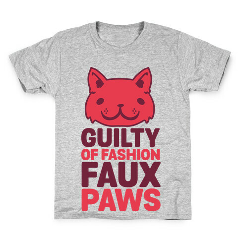 Guilty of Fashion Faux Paws Kids T-Shirt